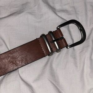 Brown leather belt